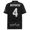 Maillot de Supporter AC Milan Ismael Bennacer 4 Quatrième 2023-24 Noire Pour Homme